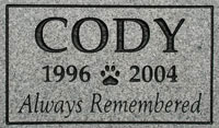 Granite Pet Memorials