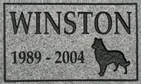 Gray Granite Pet Memorial